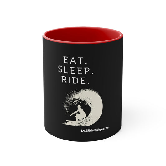 Eat. Sleep. Ride. Surfing Coffee Mug, 11oz